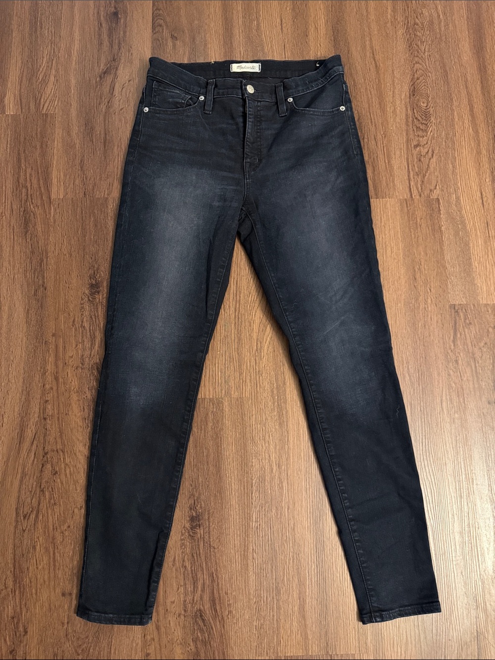 Madewell Washed Dark Blue Skinny Jeans
